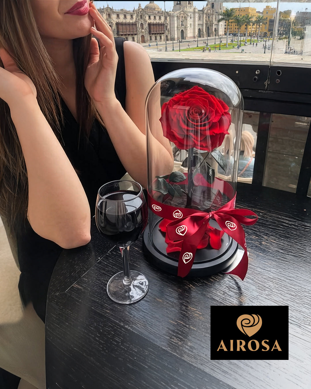 Cupula  bella y la bestia de vidrio Airosa