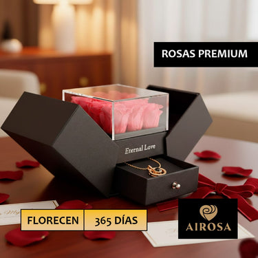 Joyero eterno - rosa premium color rosa