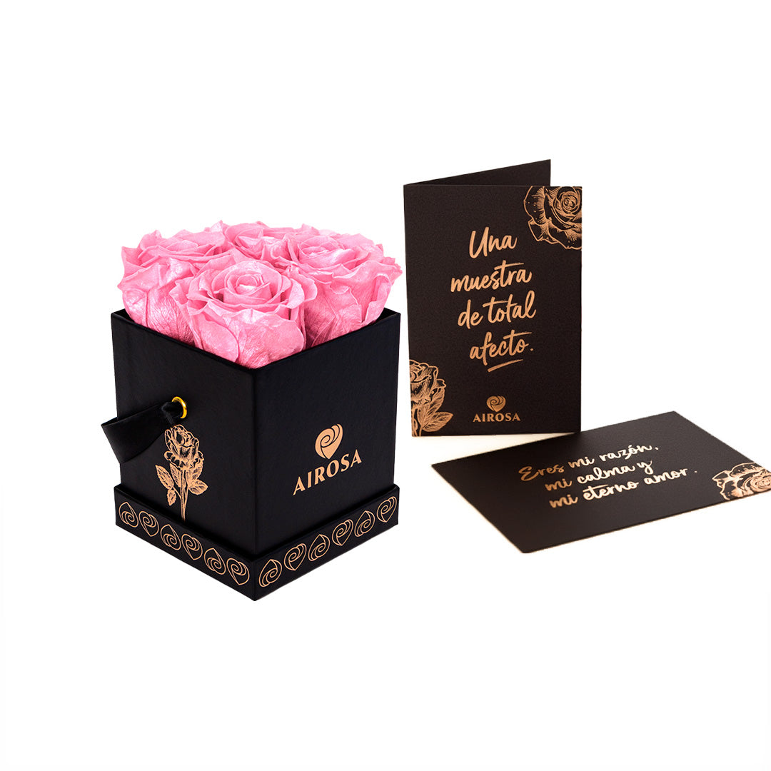Rosas Preservadas Diva AIROSA - Pack x4 Rosadas